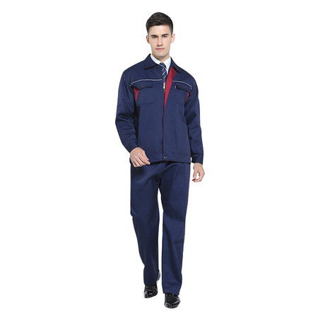 湯河之家 工衣工裝滌棉勞保服長(zhǎng)袖工作服套裝秋冬勞保服車間廠服c