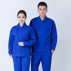 長袖工作服套裝男汽修維修工服4s店汽車美容工裝耐磨反光條勞保服